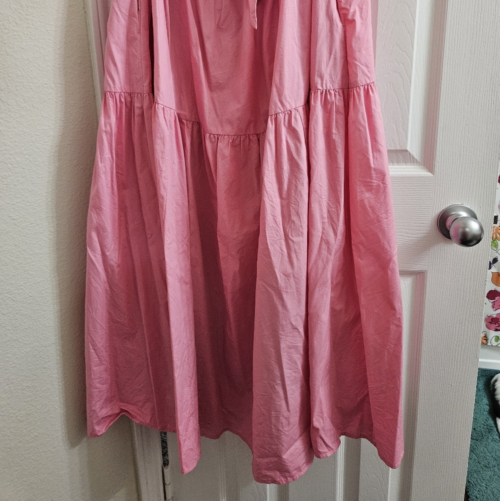 Abercrombie Pink Maxi Dress With Bow In Back - Picture 8 of 11